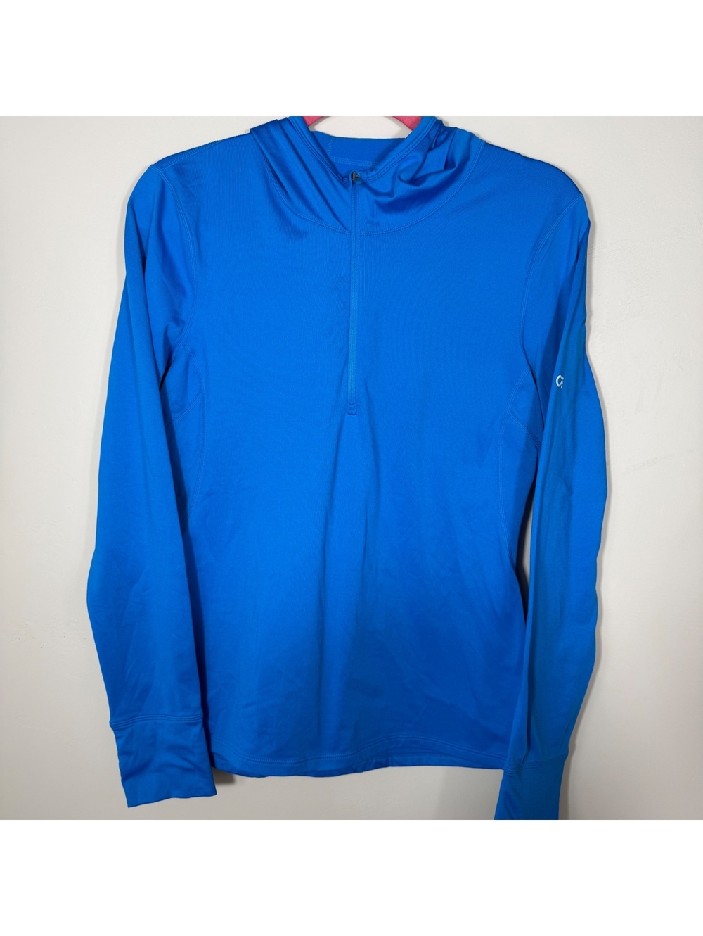 GapFit Cobalt Blue Half Zip Athletic Hoodie | Medium